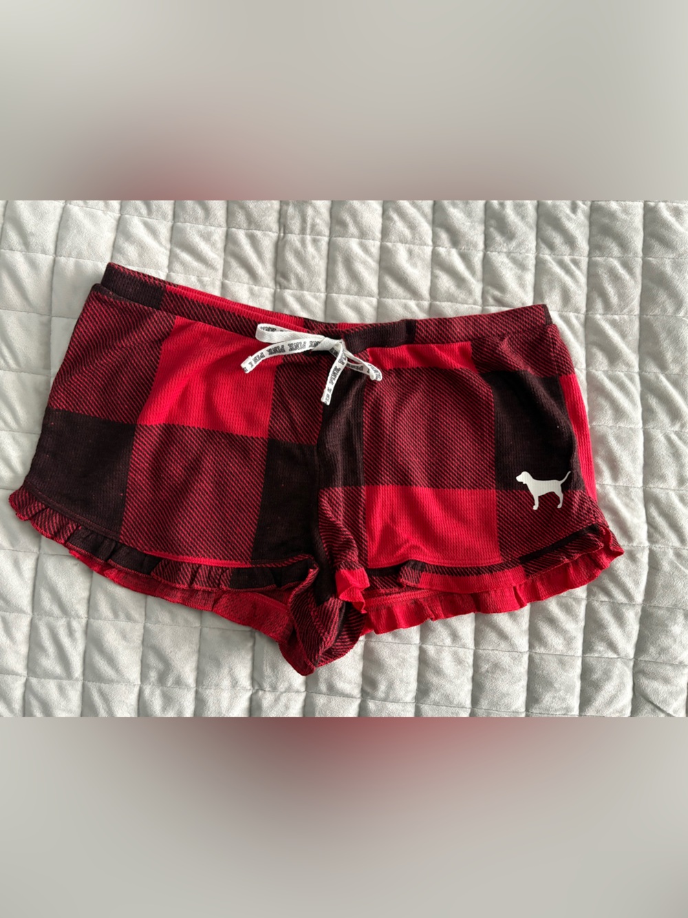 PINK Victoria’s Secret Plaid Pajama Shorts Size M